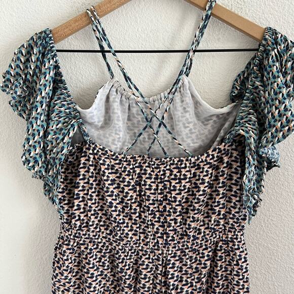 Anthropologie Elevenses Madalenna Jumper Romper Cold Shoulder Small - Picture 3 of 9